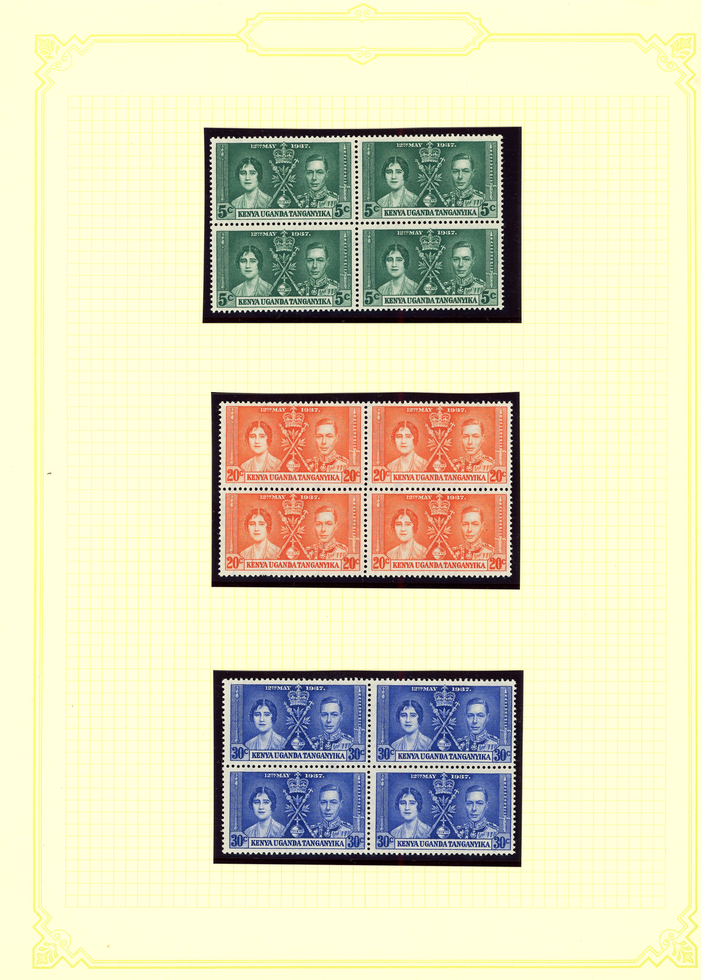 1937-52 mint and used selection arranged on...