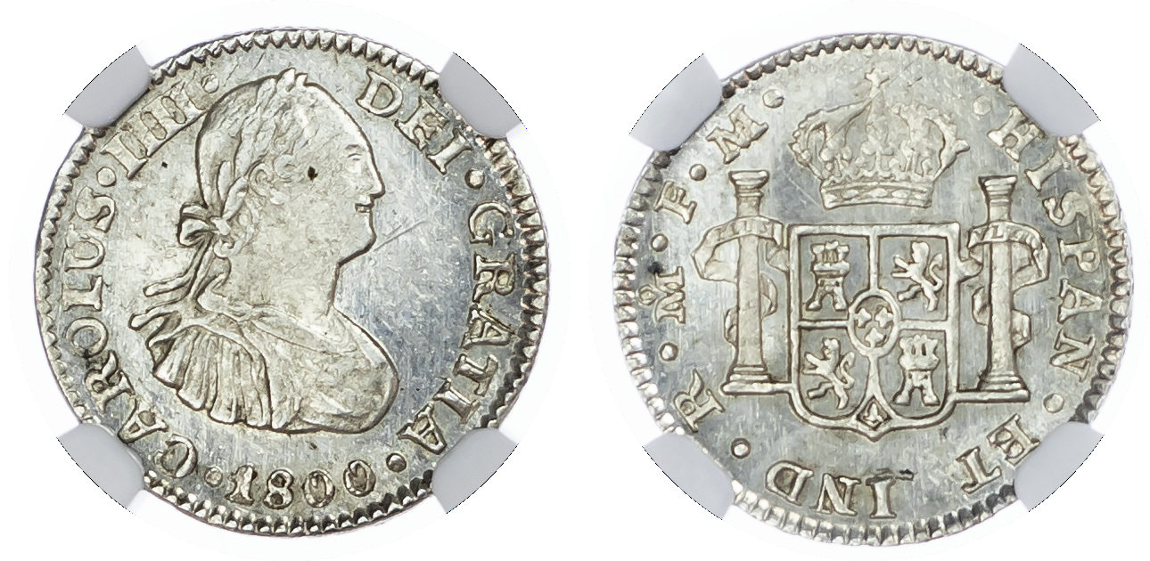 Mexico (colonial), Charles IV (1788-1808), silver Half Real, 1800