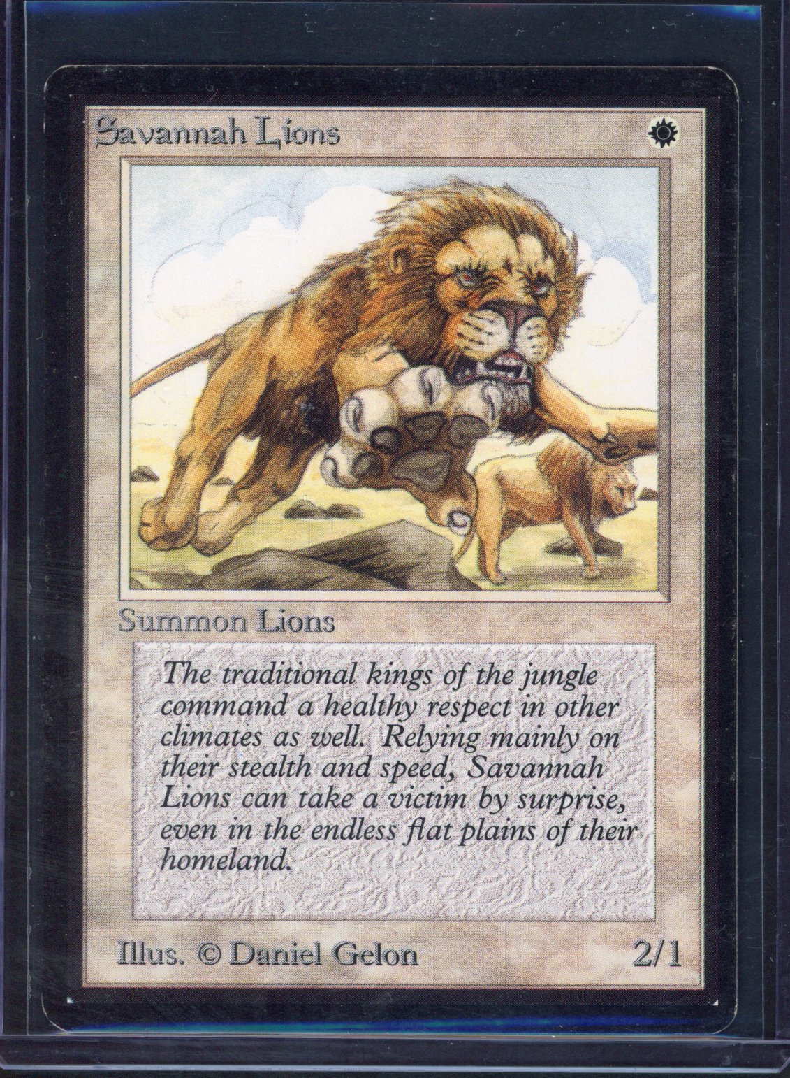 Magic The Gathering - Savannah Lions - BETA - Light Play/Excellent