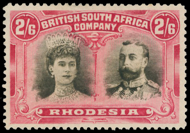 † 2s6d black and rose-carmine SG 157, mint