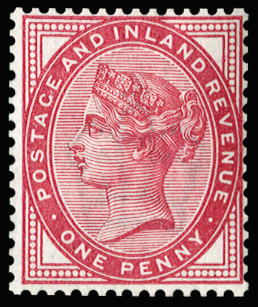 Great Britain 1881 1d Lilac Colour Trial. Very fine unused perforated example printed in carmine on gummed Crown w…