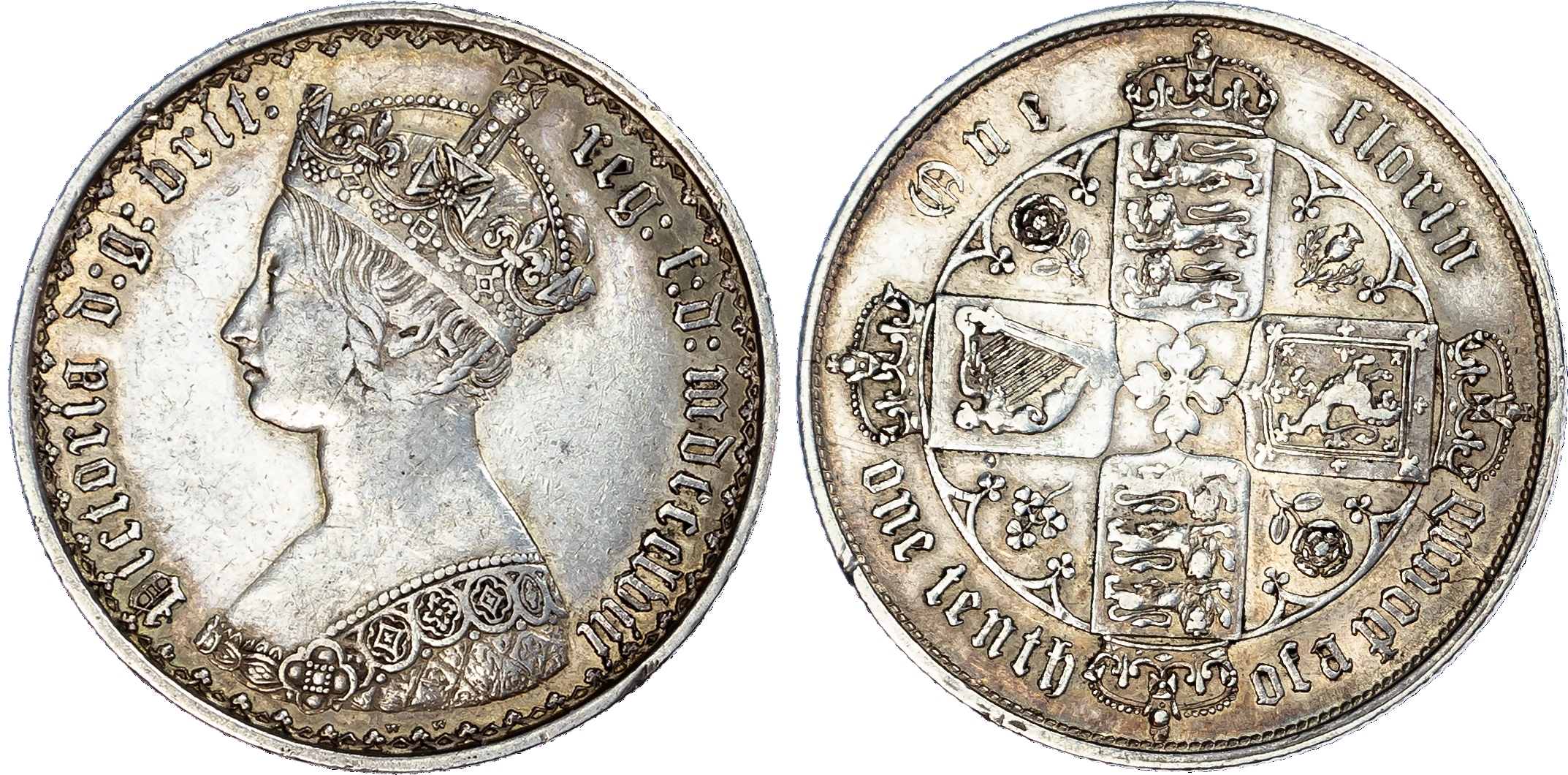 Victoria (1837-1901), Gothic Florin, 1858