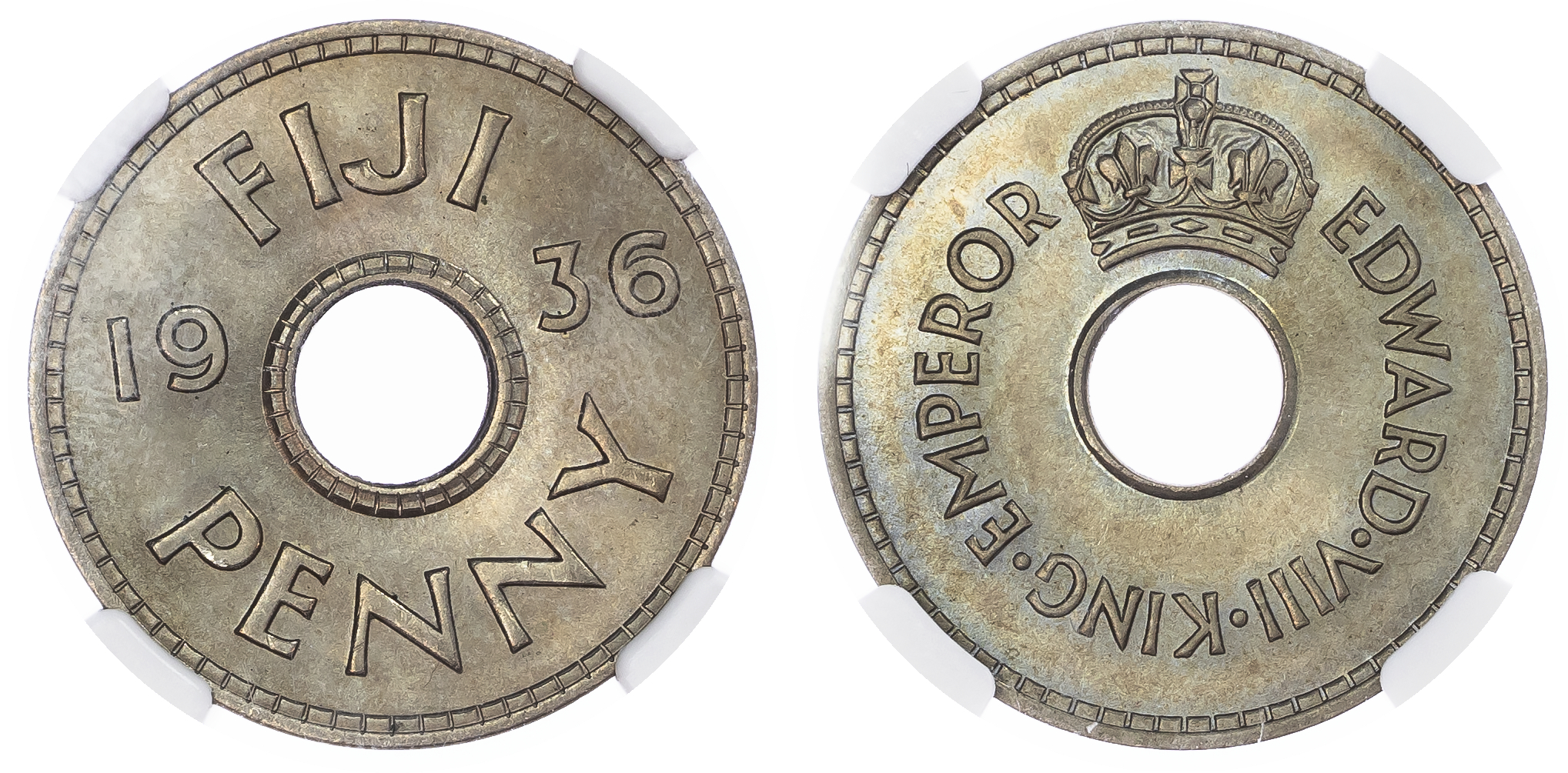 Fiji, British Commonwealth. Edward VIII Cu Ni Penny. 1936.