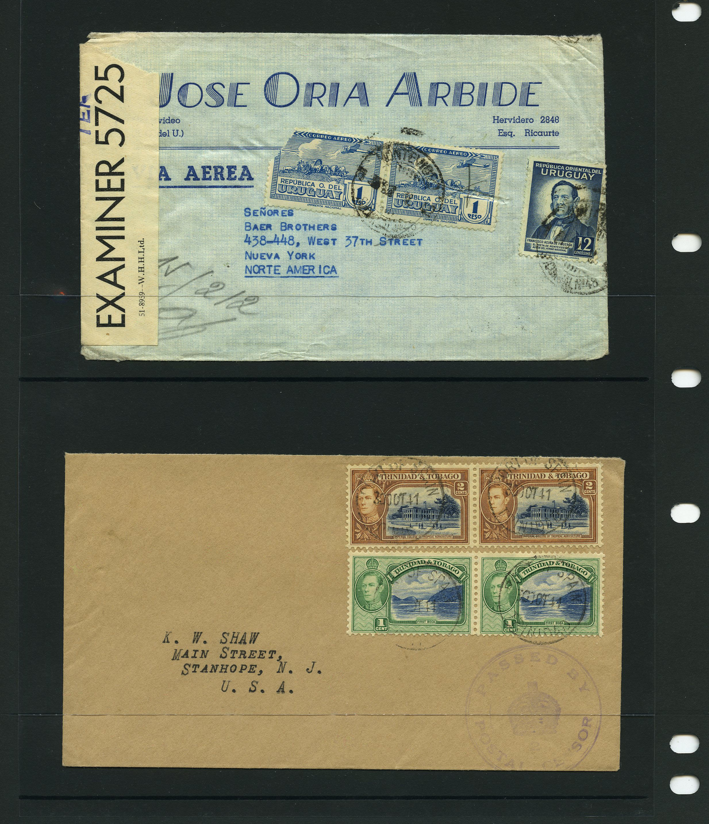 POSTAL HISTORY: 1940 (c) Group of WWII...