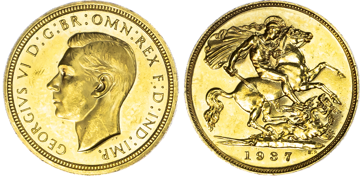 George VI (1936-1952), Coronation Gold Proof Set (4), 1937