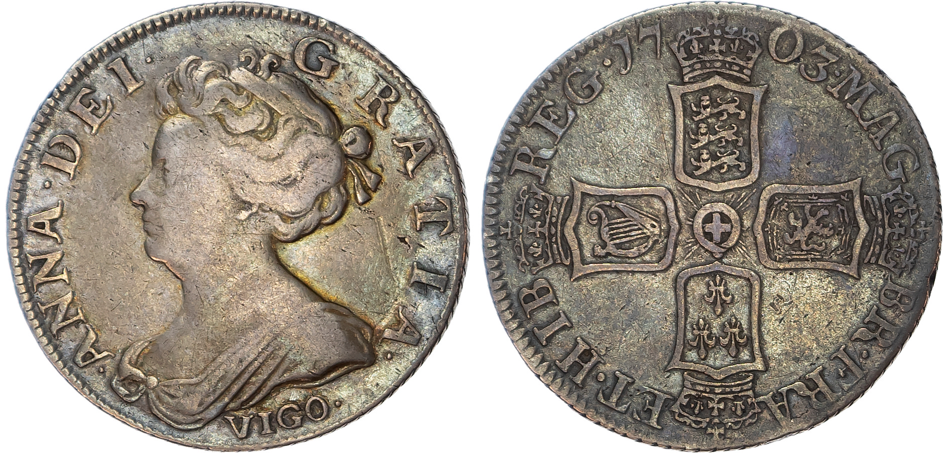 Anne (1702-1714) Shilling, 1703.