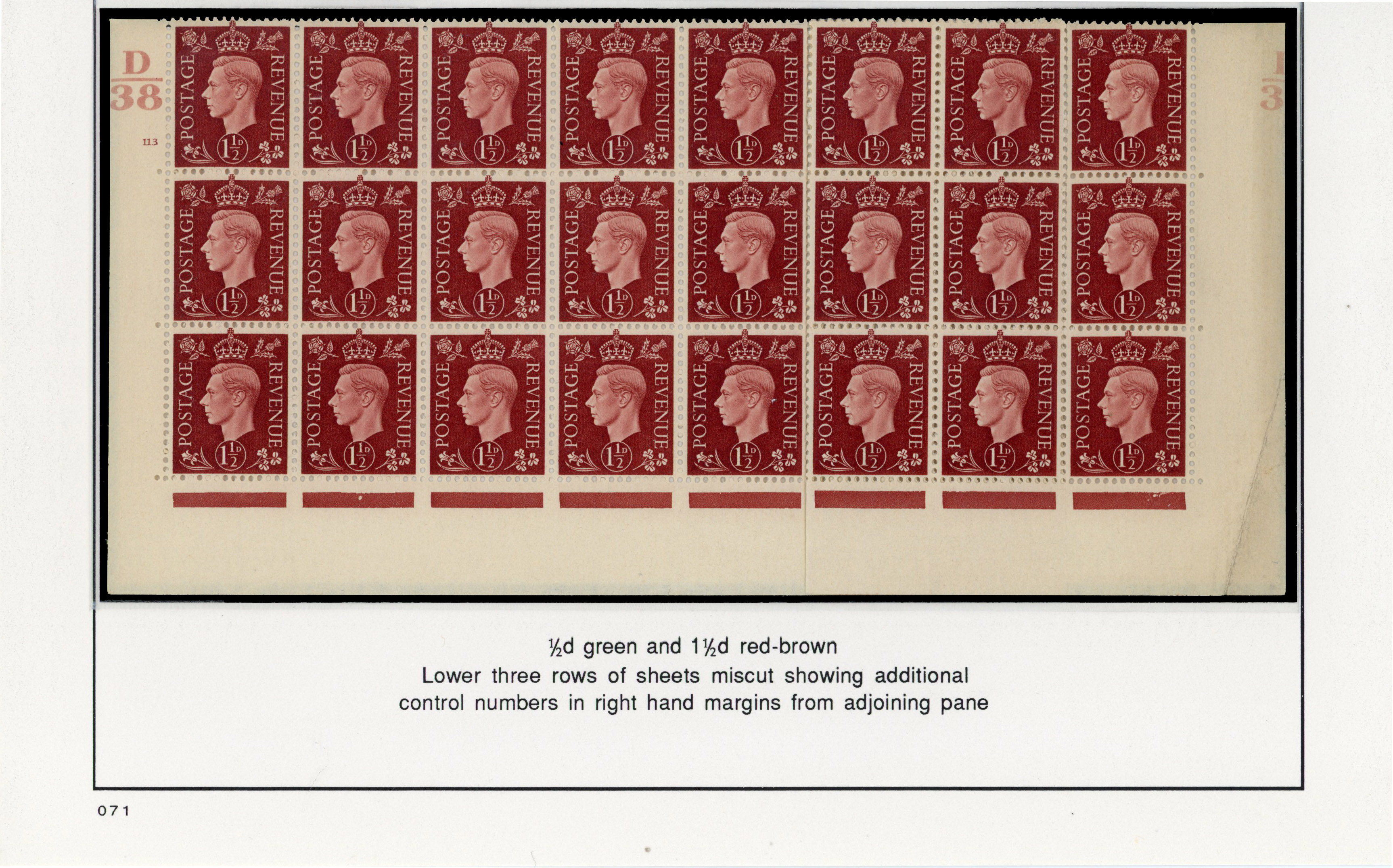 GB SG 464 block mint