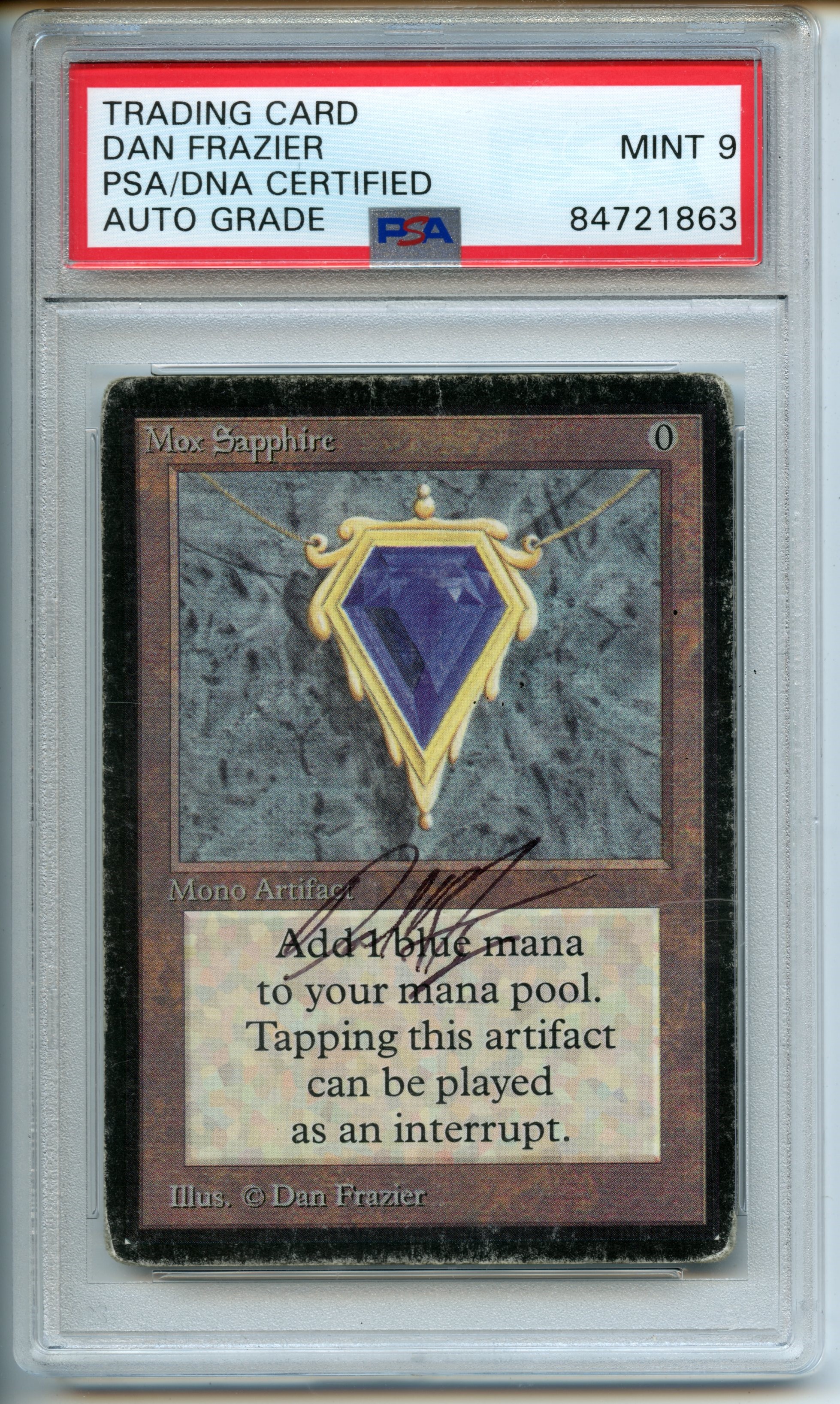 Magic The Gathering - Mox Sapphire - Beta - PSA Auto Grade 9