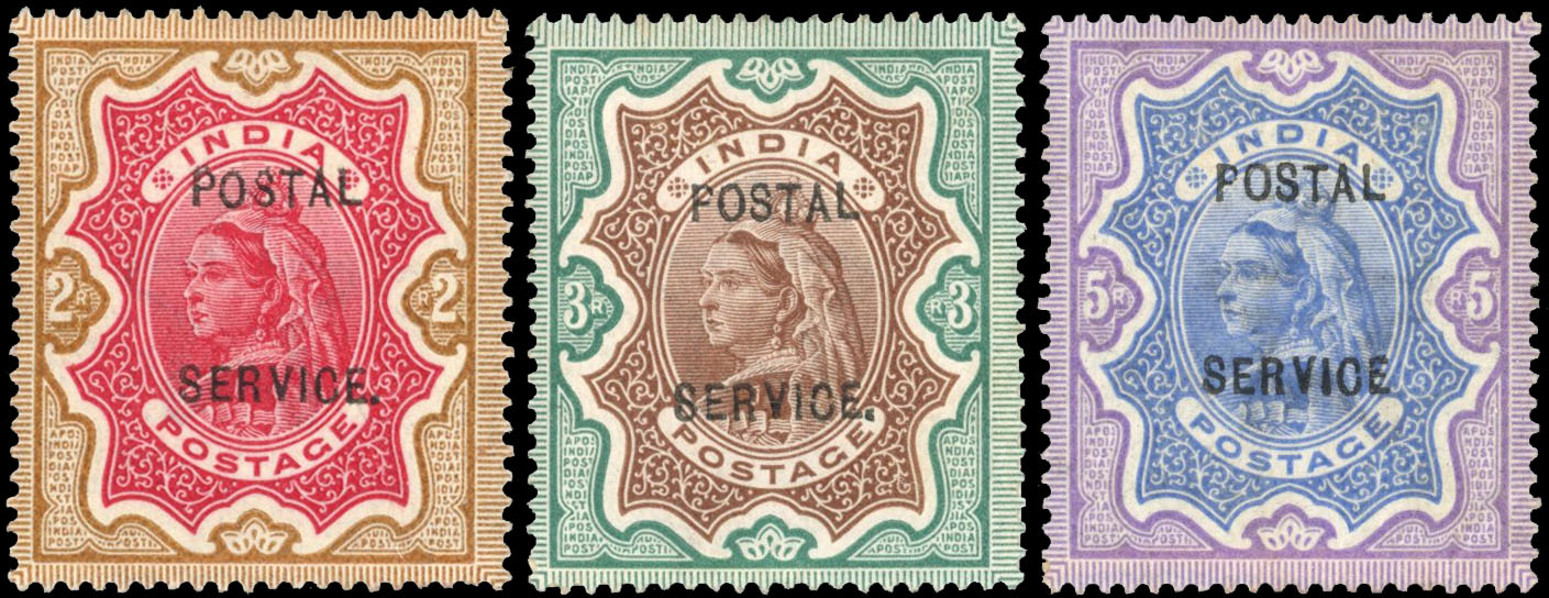 India collection of QV and KEVII Postal Service stamps