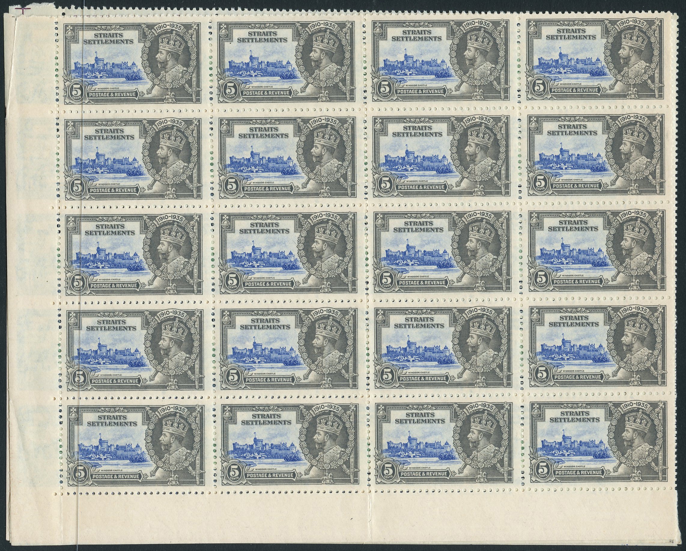 Straits Settlements SG 256-9 blocks mint...