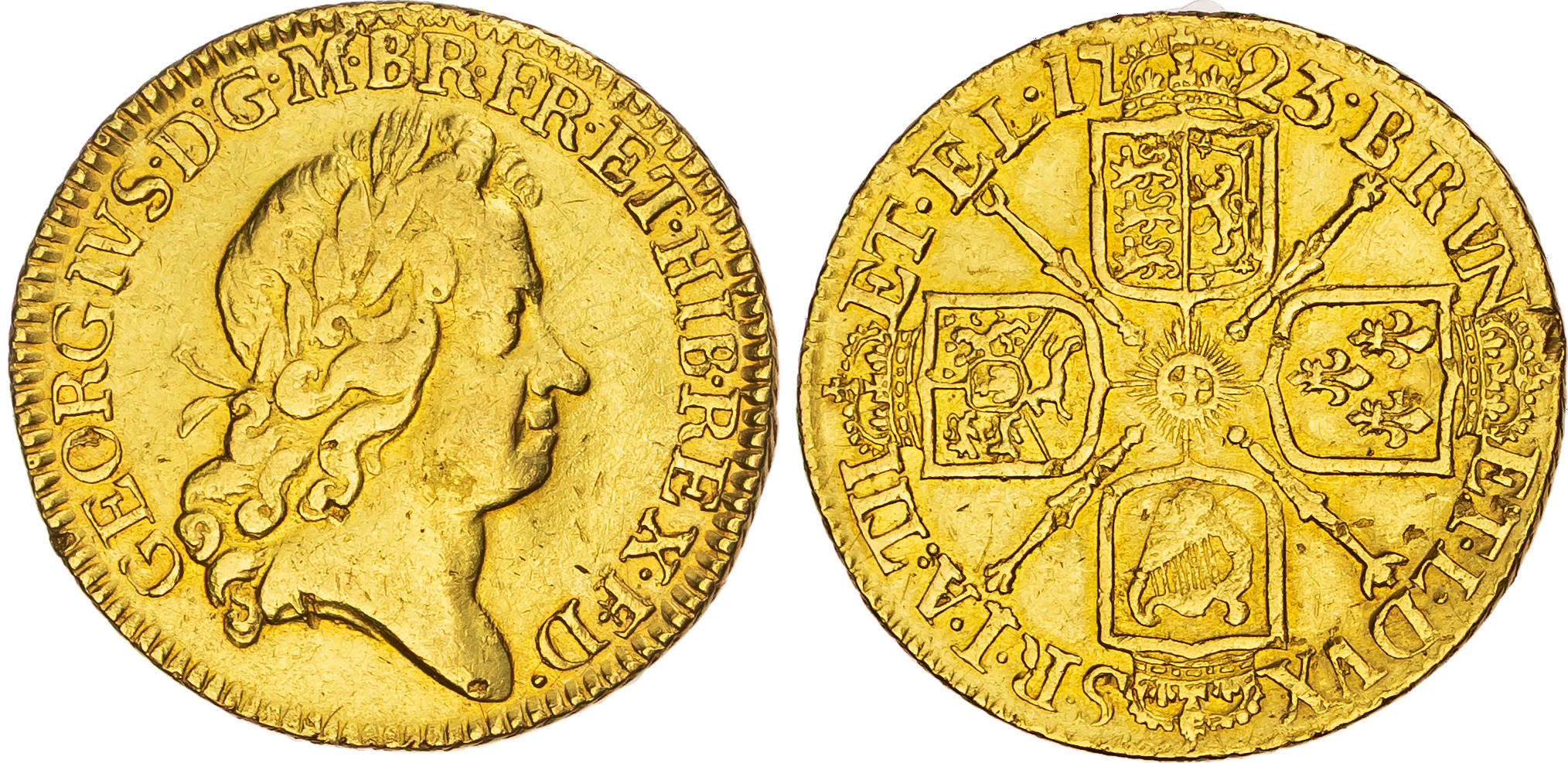 George I (1714-1727), Guinea, 1723.