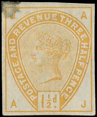 1883 1½d Colour trial. Unused o.g....