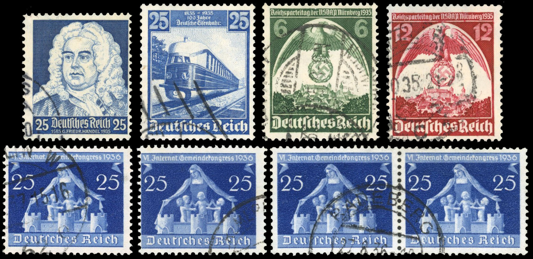Germany 1935-36 used selection of varieties