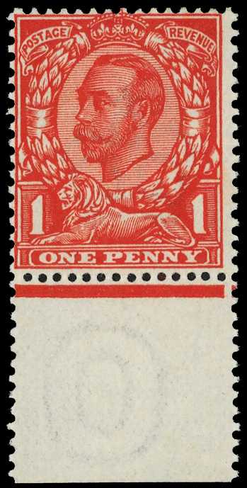 1912 1d Imperial Crown scarlet-vermilion...