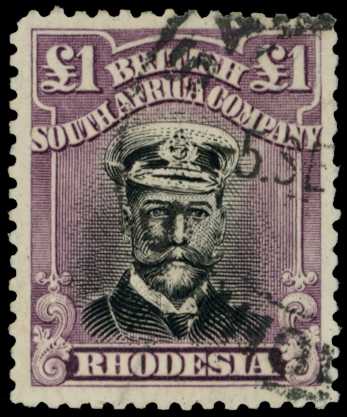 1922-3 £1 Head Die IIIB, perf 14, white...