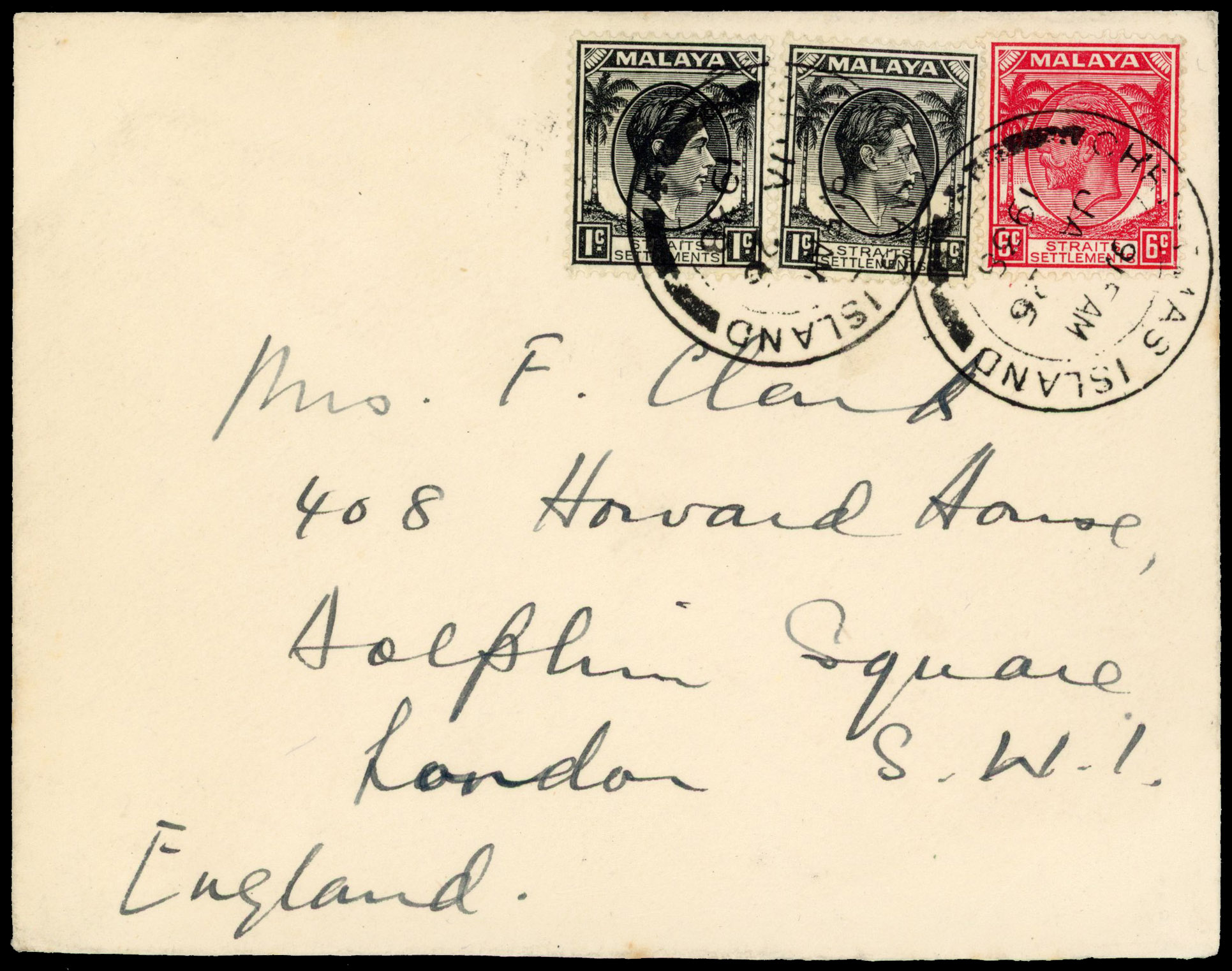 Malaya Straits Settlements Christmas Island cover