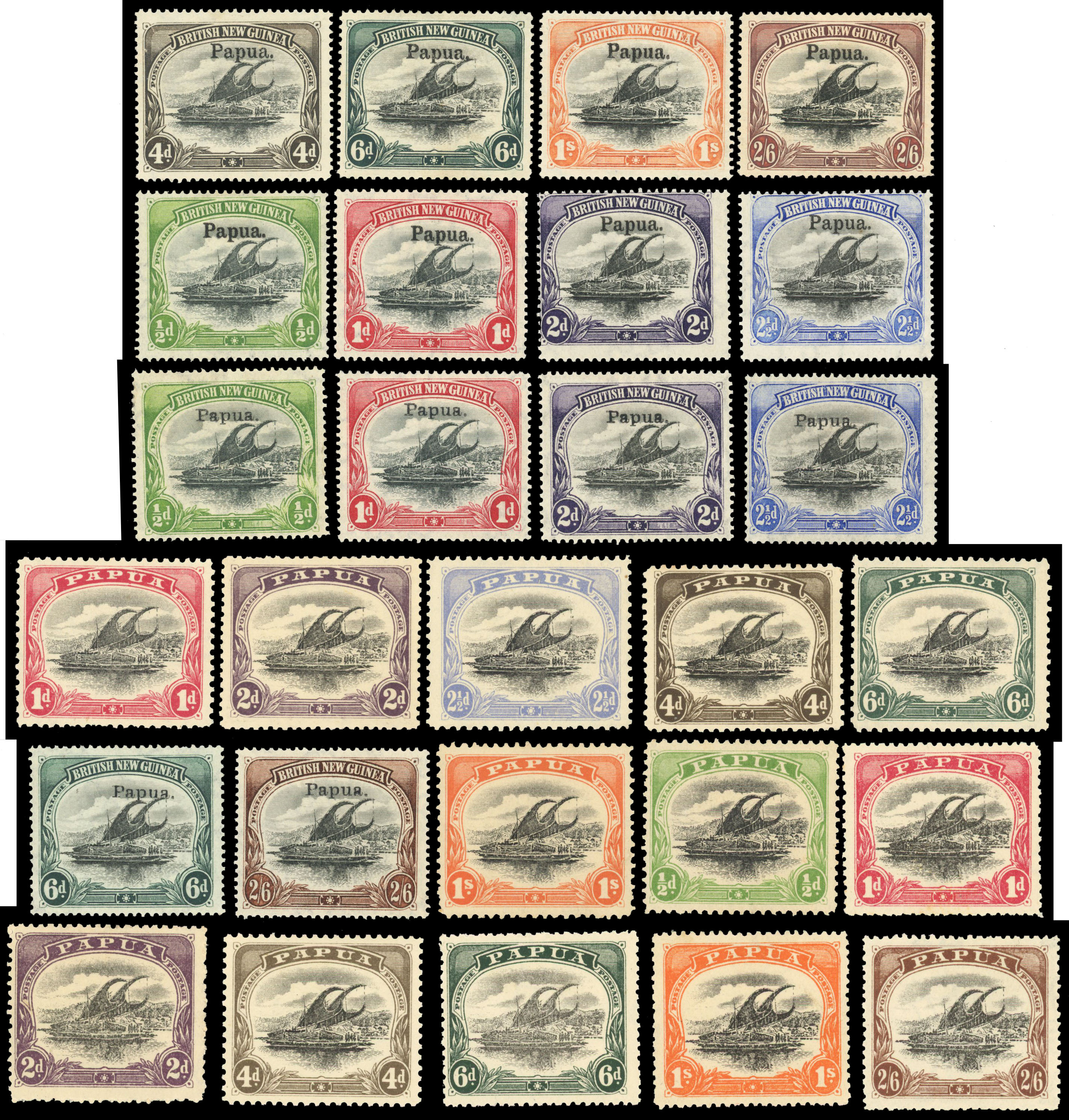 Mint on Hagners including 1907 values to 2s6d (3), 1916-31 to 10s, 1917 to 1d on 2s6d, 3d Air Mail, 1931 values to 1s3d