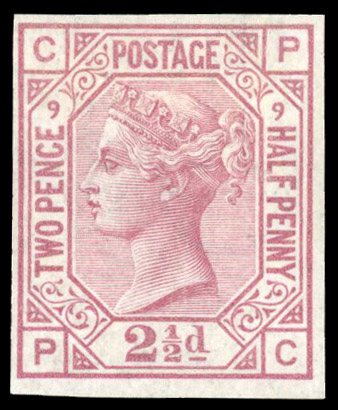 1876 2½d Rosy mauve Pl.9 (Wmk. Orb). Imprimatur