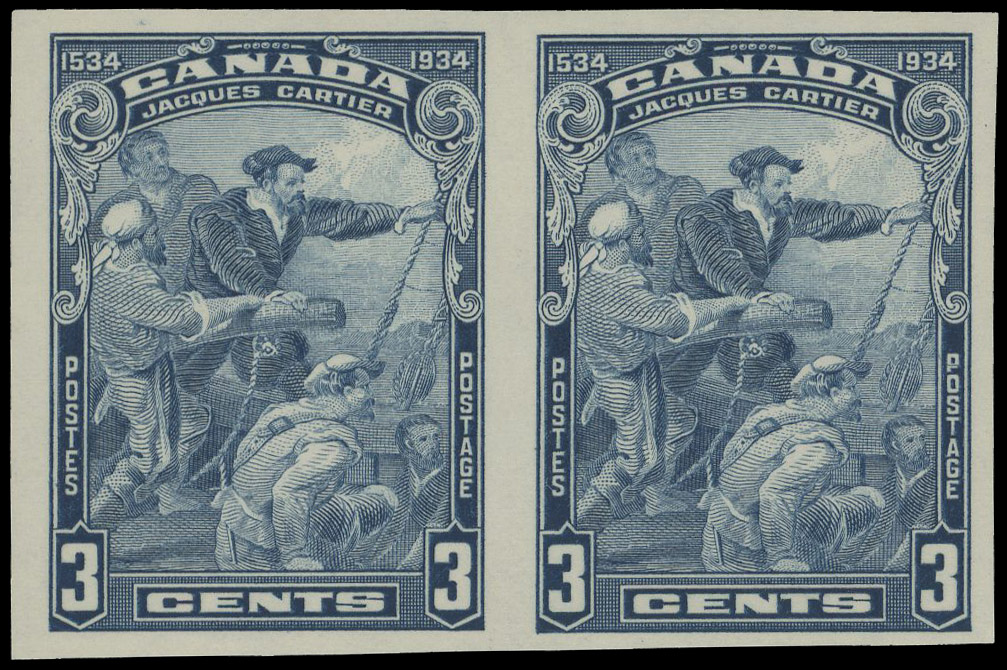 Canada 1934 Discovery 3c imperf pair