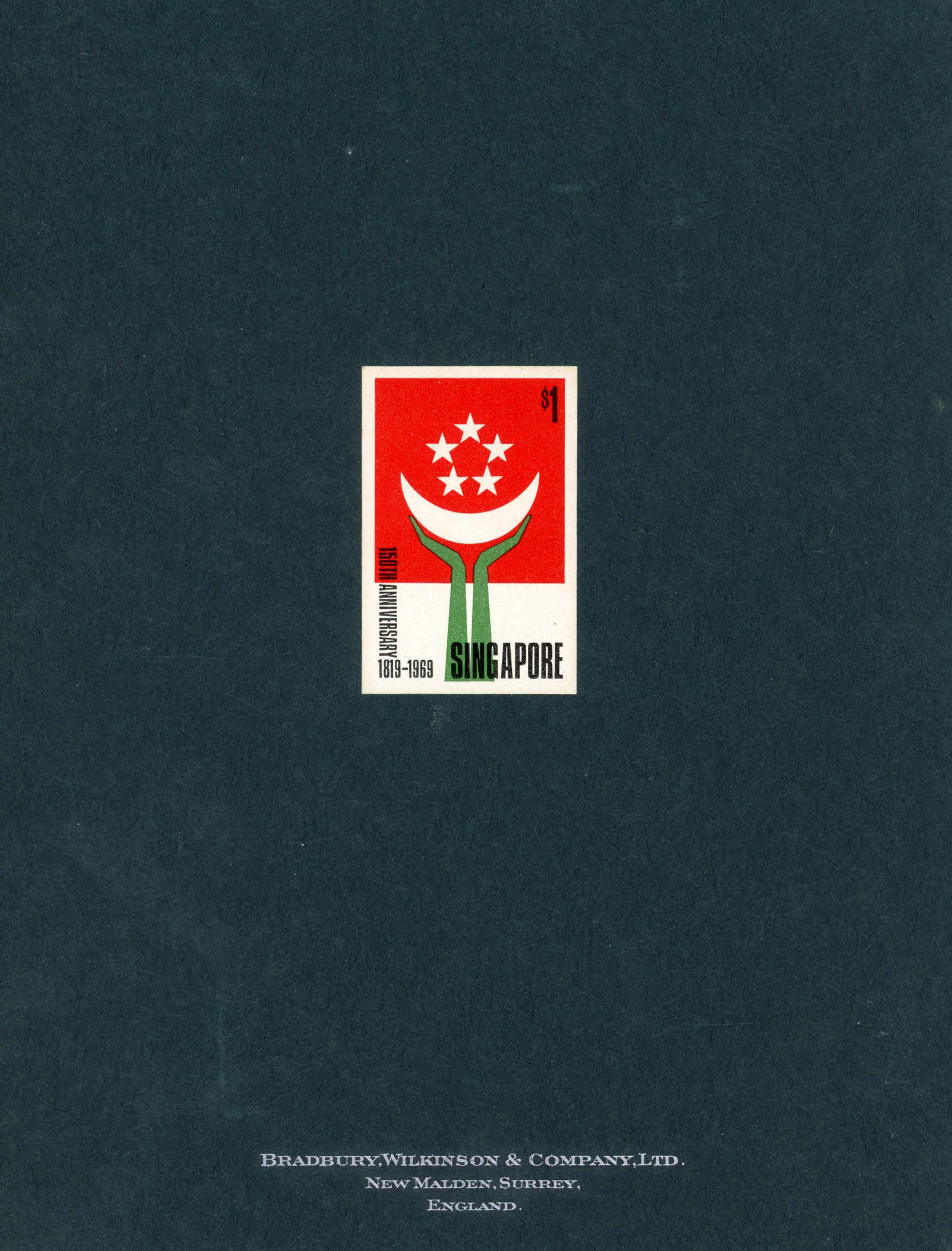 Singapore 1969 150th Anniversary $1 colour trial