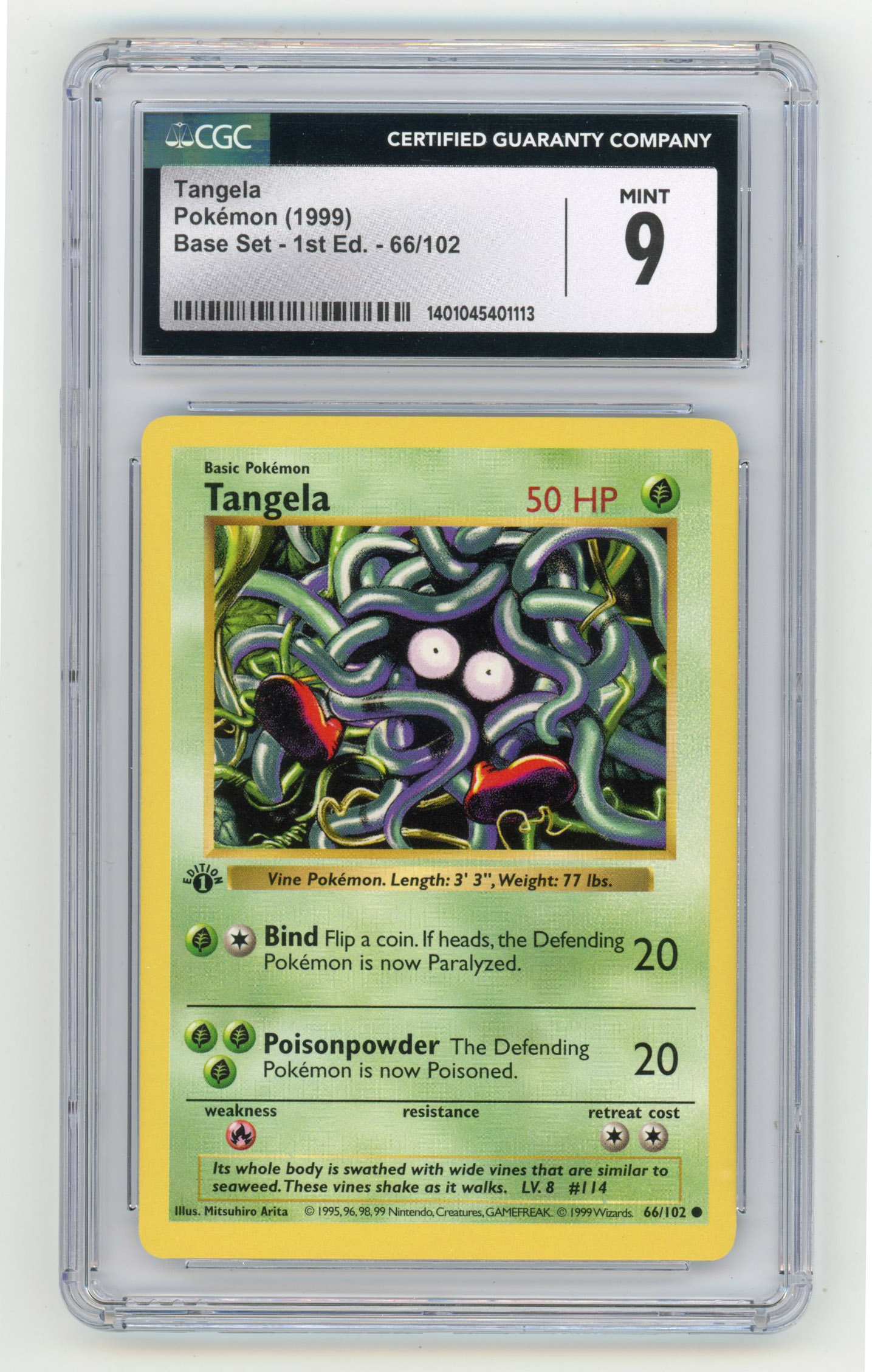 CGC 9 Tangela #66 1st Edition - Base Set