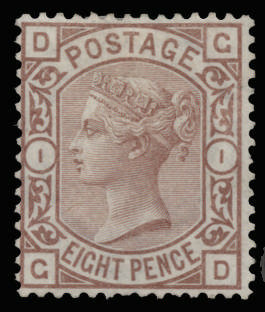 GB 1876 SG 156a 1876 8d purple-brown mint