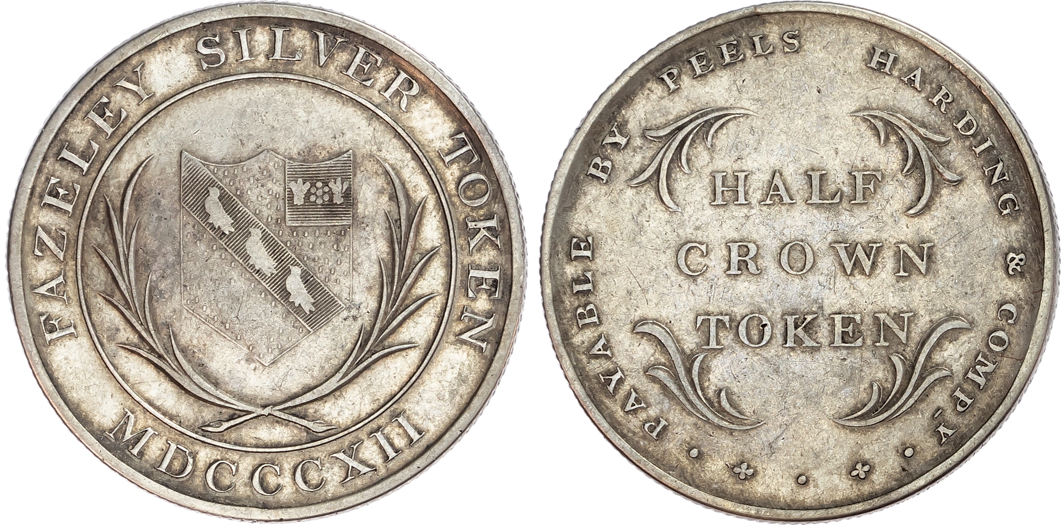 Staffordshire, Fazeley. Peels Harding & Co., silver halfcrown, 1811. 