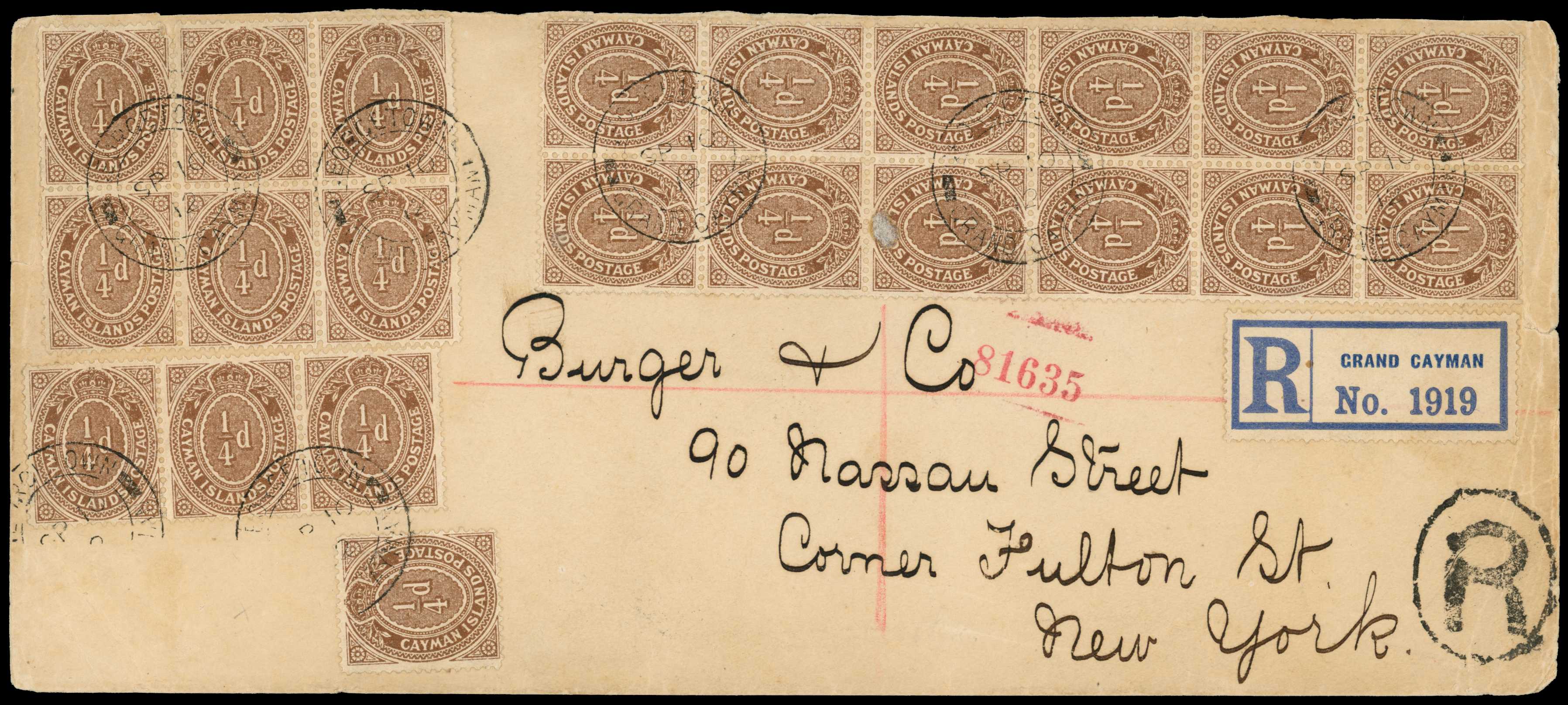 1912 Striking franking consisting of...