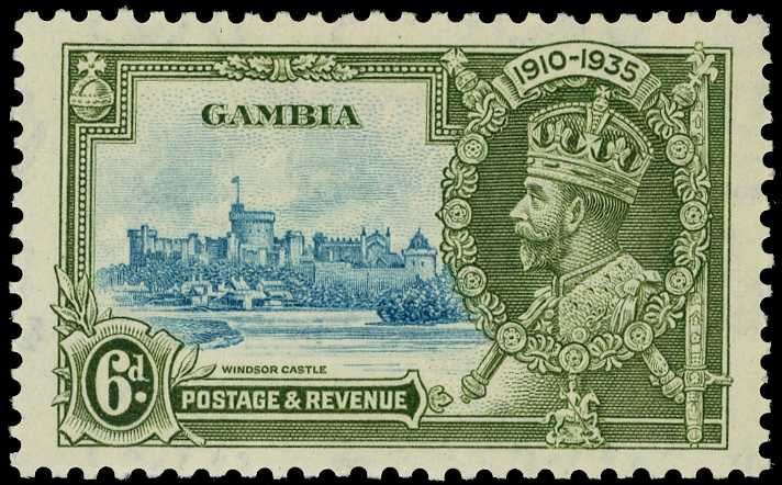 1935 Silver Jubilee 6d light blue and...