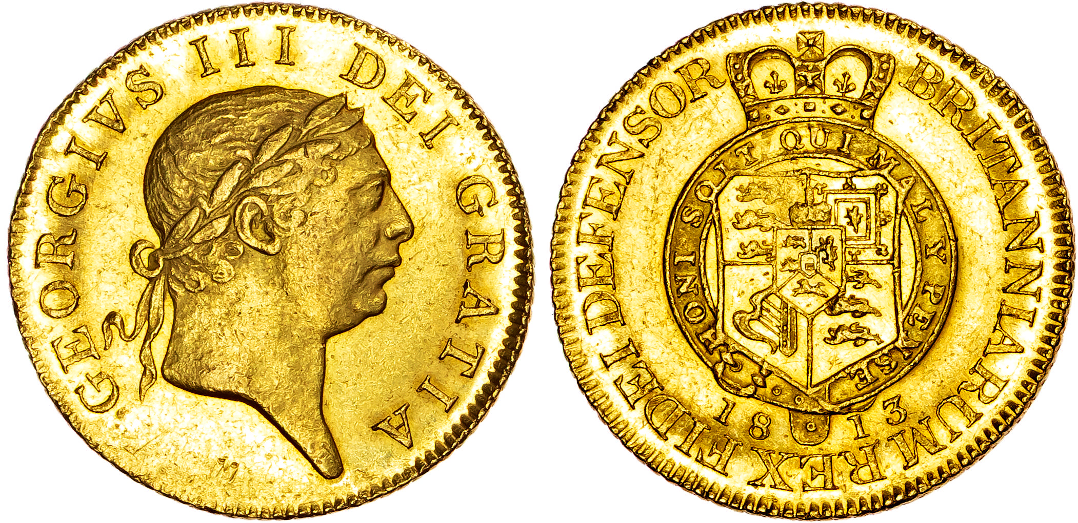 George III (1760-1820), AV ‘Military’ Guinea, 1813