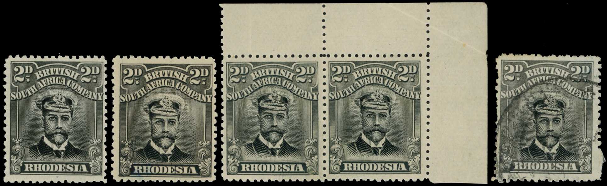 1913-17 2d Head Die II perf 14 group from...