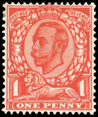 GB SG 342 1911 1d Colour Trial