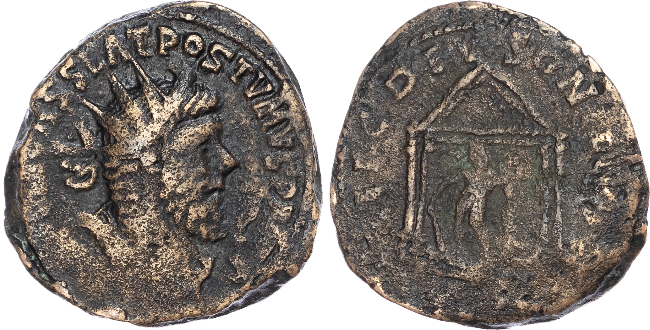 Postumus (AD 260-269) AE Double Sestertius, ‘Atelier II’ c. AD 264-265/6, 17.90g. 