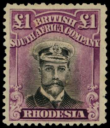 1918-21 £1 Head Die IIIB, perf 14, toned...