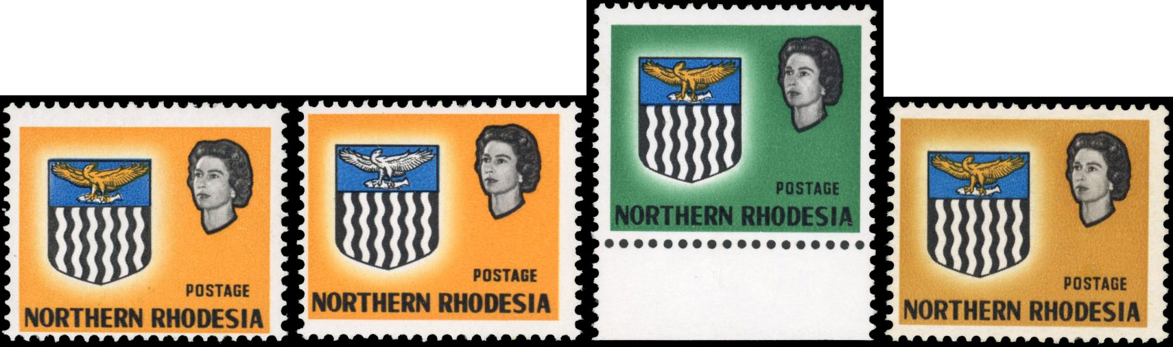 Northern Rhodesia SG 78a/81a varieties mint