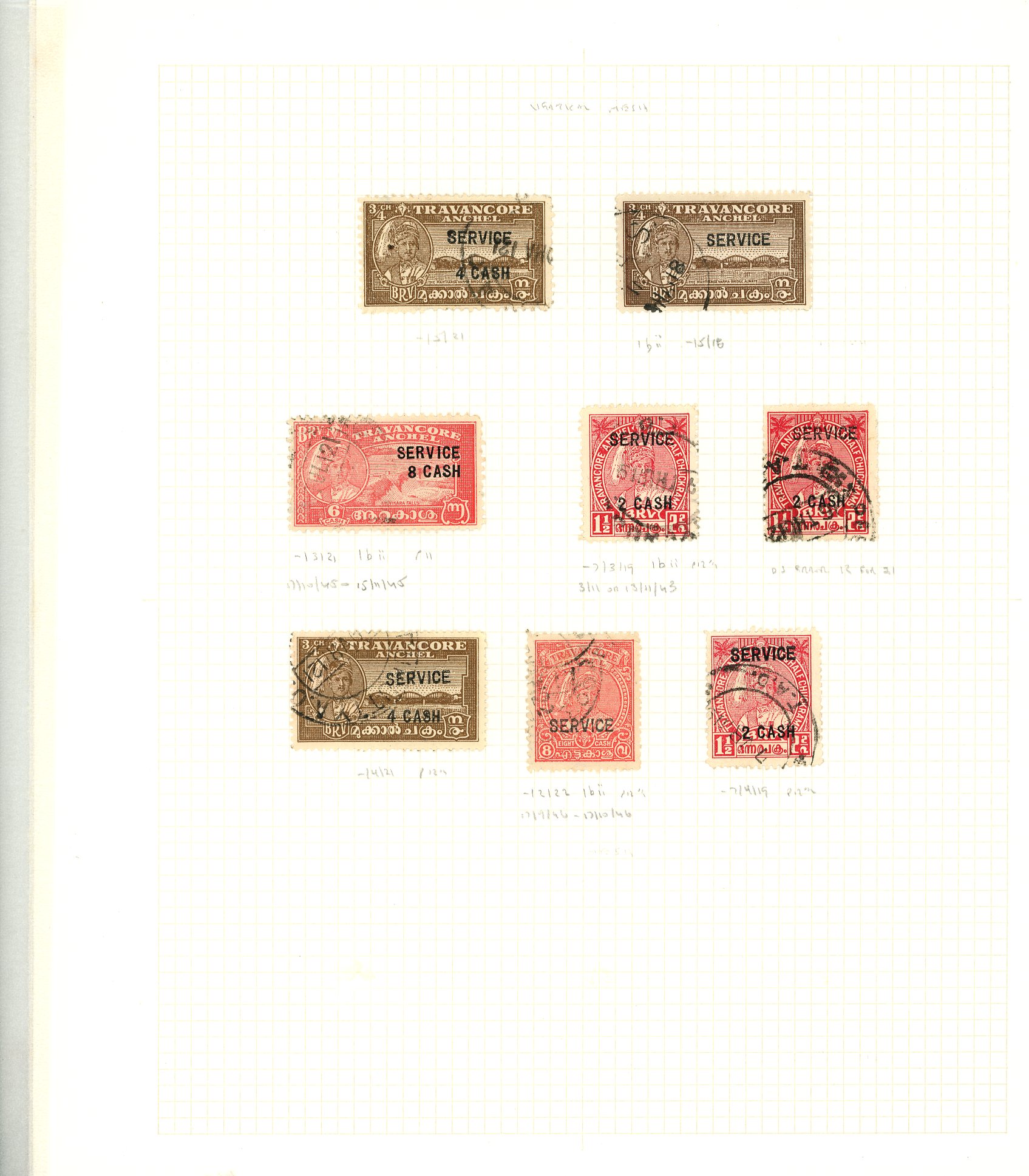 Travancore SG O85-93 collection