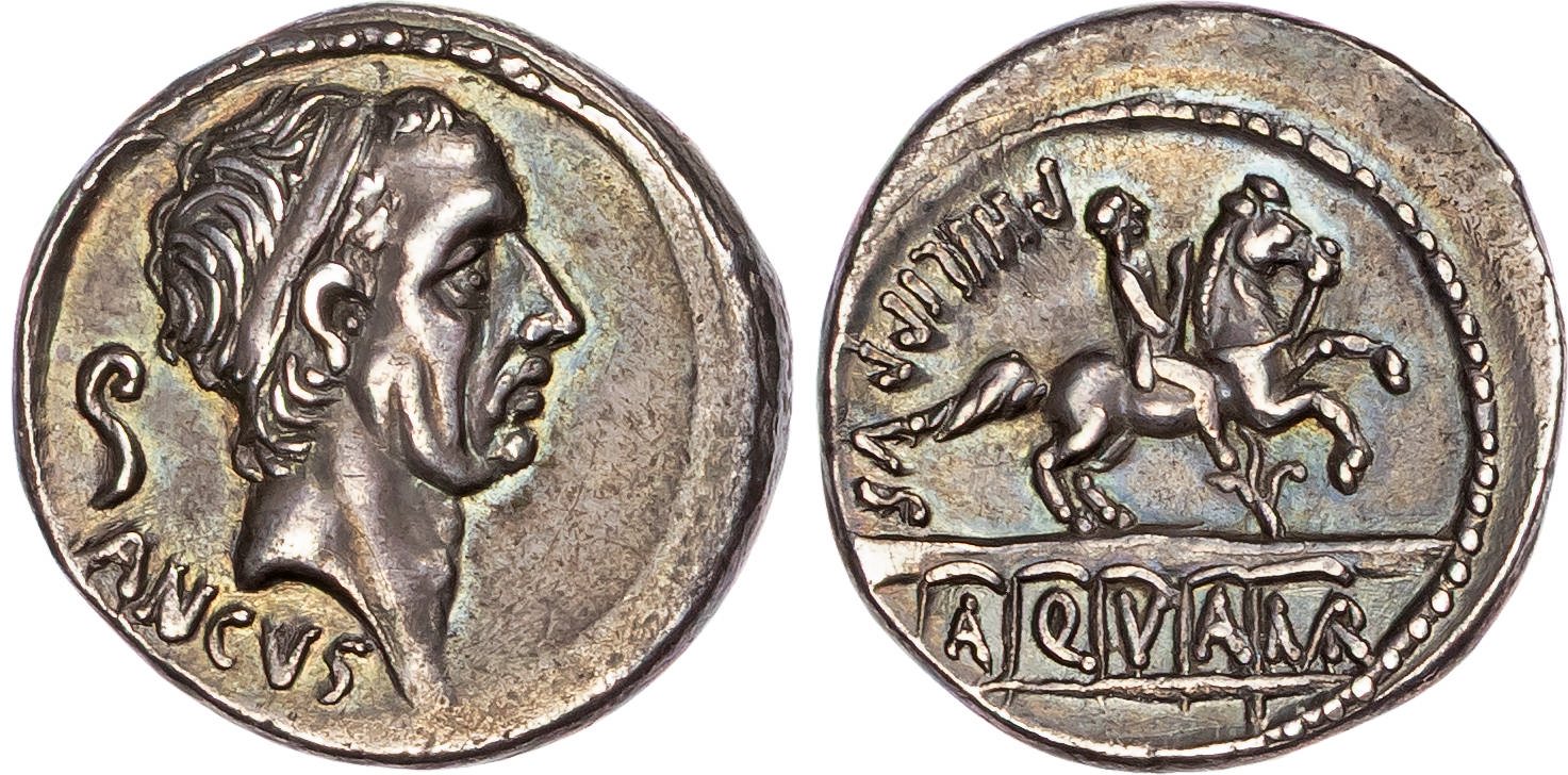 L. Marcius Philippus (57 BC) AR Denarius, Rome, 3.83g. 