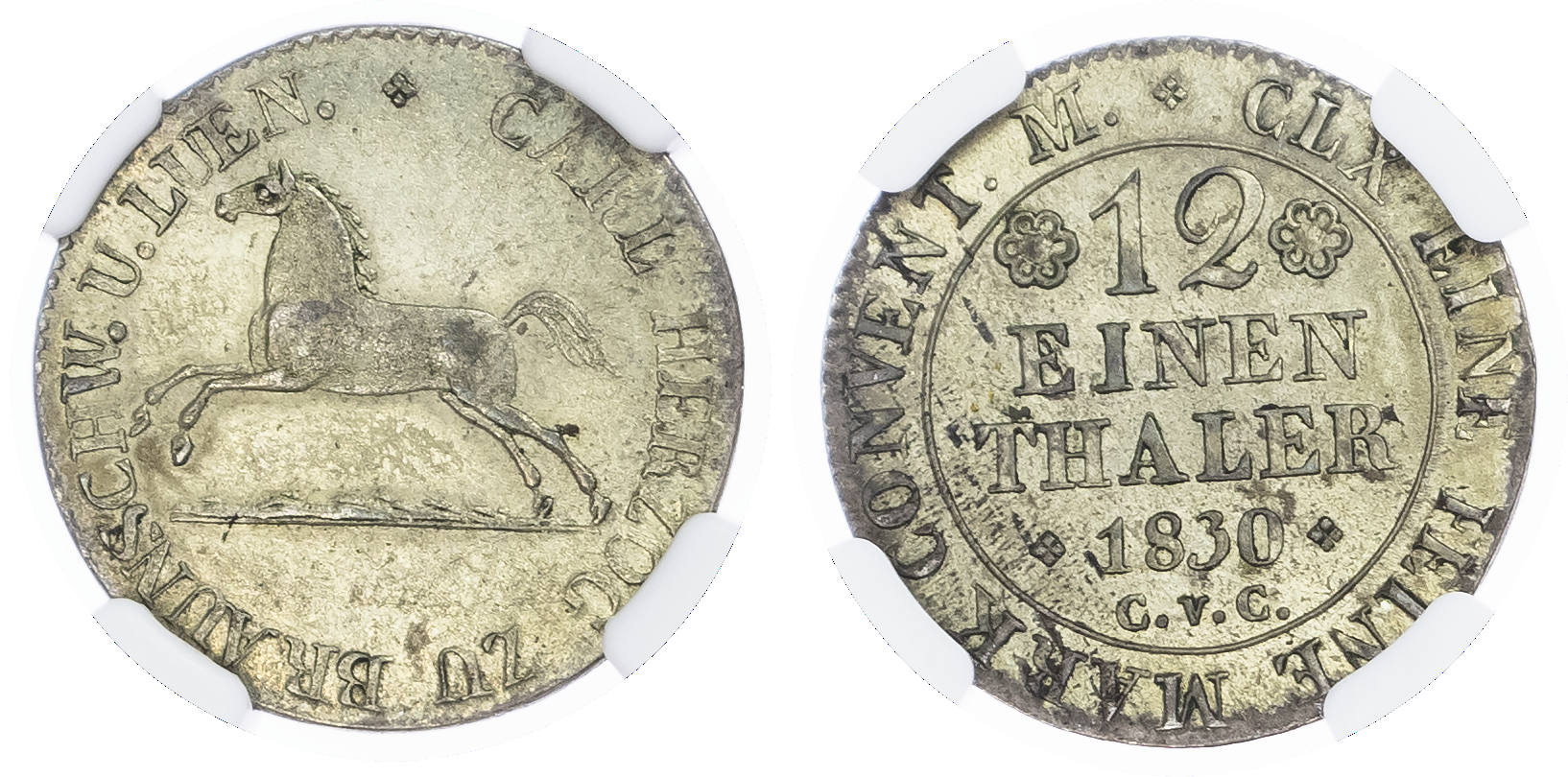 Germany, States. Brunswick-Wolfenbuttel Bi 1/12 Thaler. 1830 CVC.  