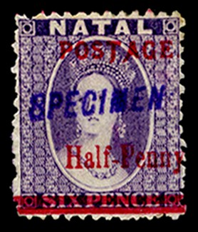 1895 (12 Mar) ½d on 6d violet, type...