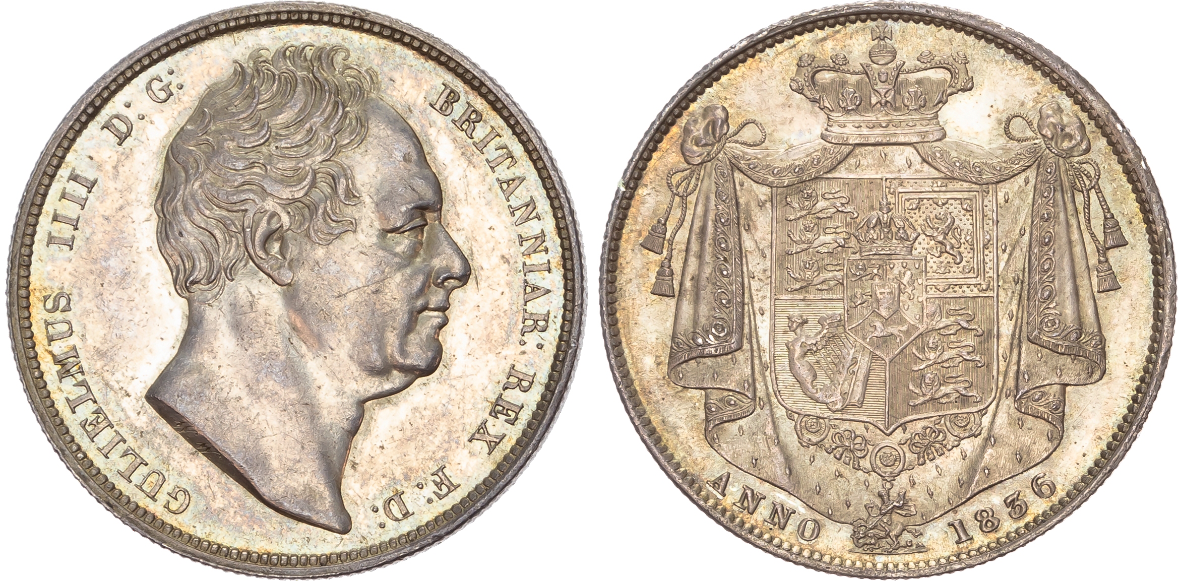 George IV (1820-1830), Halfcrown, 1836, W.W. incuse in script