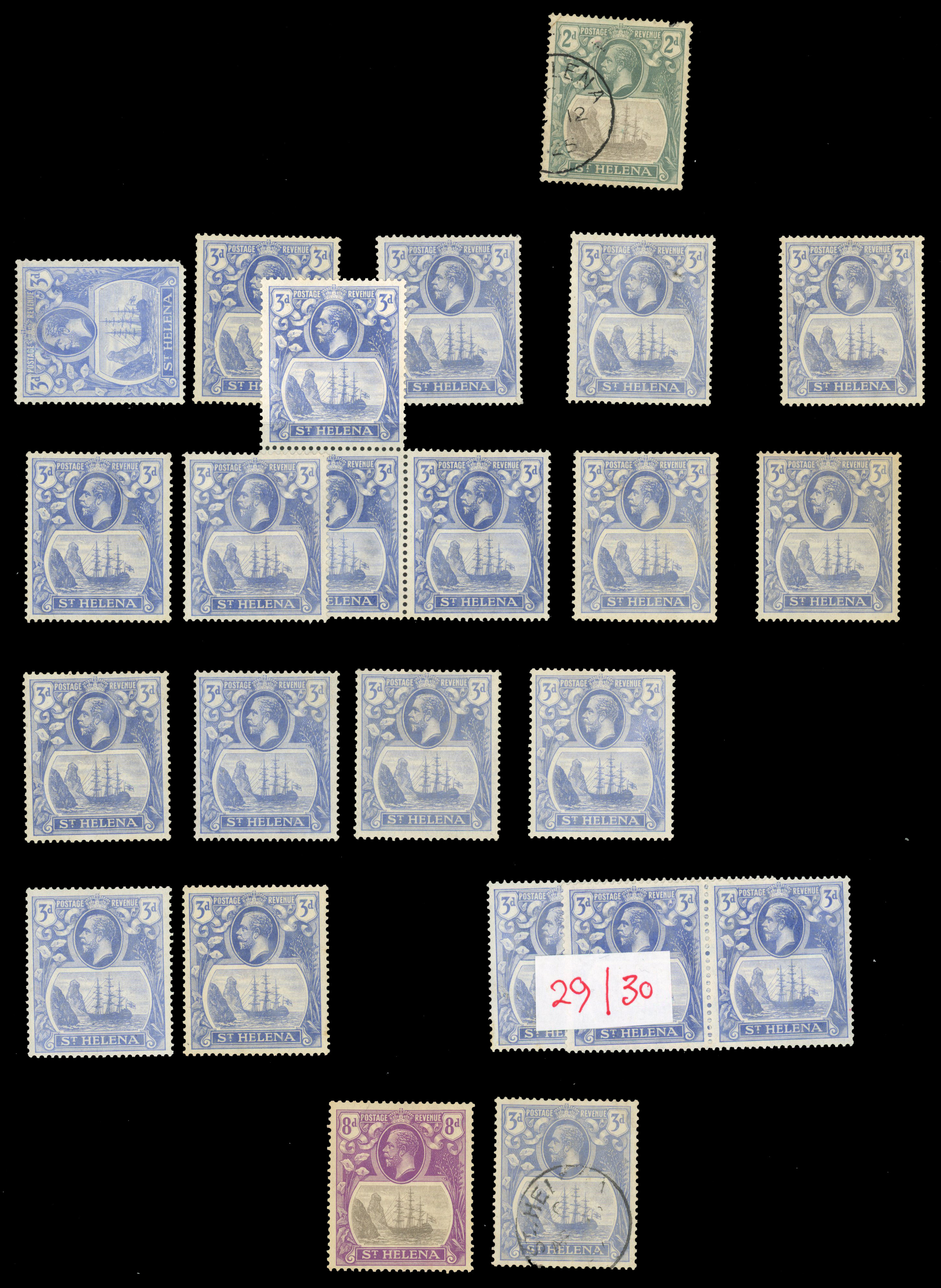 St Helena SG 97f/105d collection