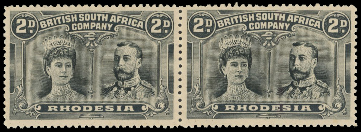 2d black and brownish grey-black SG 130 variant pair, #22-3 mint