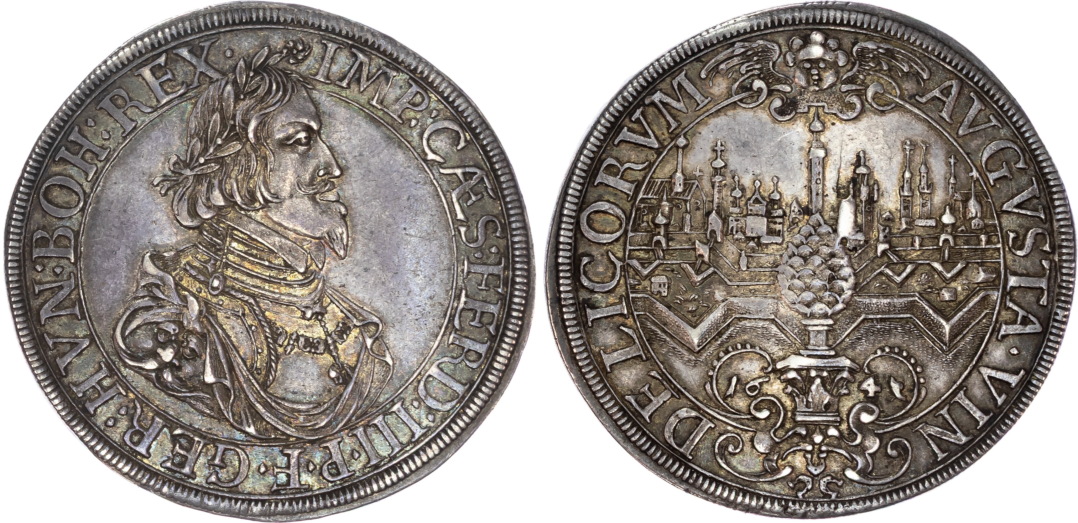Germany, Augsburg, Ferdinand III (1637-1657), silver Taler, 1641, Augsburg, 29.01g (Dav. 5039; Forster 286). E…
