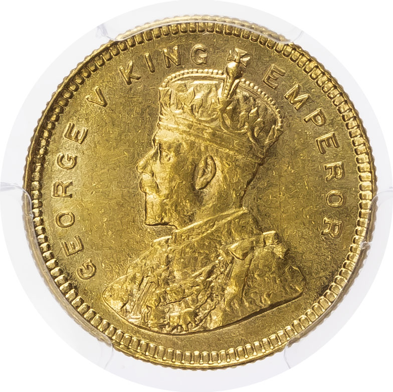 India, British Colonial. George V AV 15 Rupees. 1918B. (Bombay). 