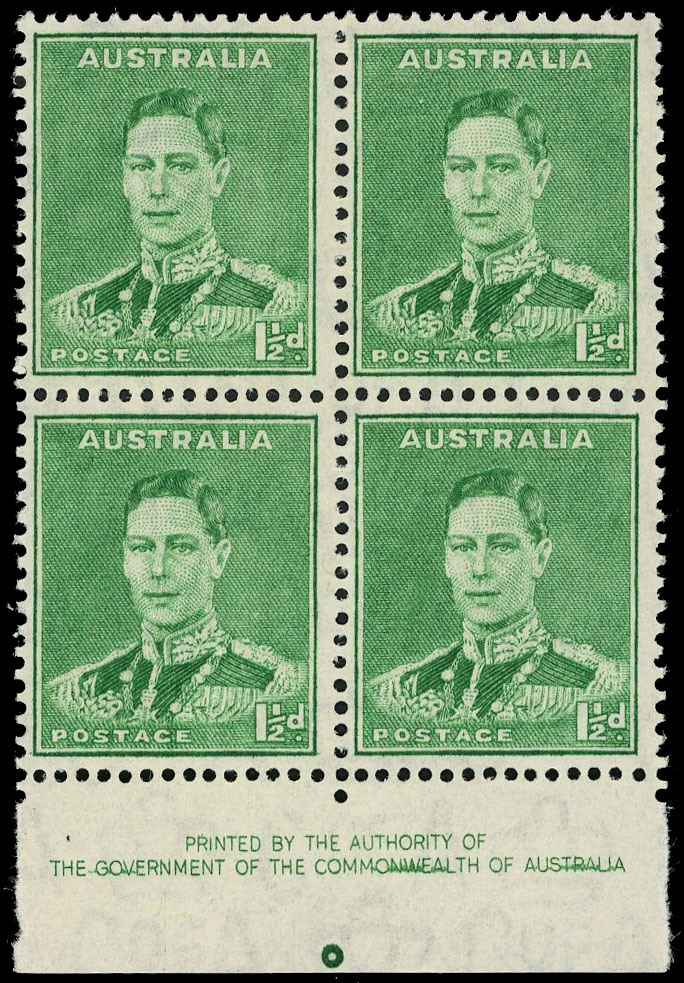 Australia SG 183 imprint block mint