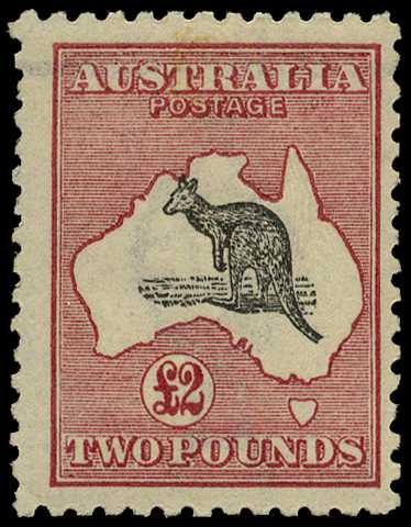 Third Watermark: 1915-27 £2 grey and crimson...