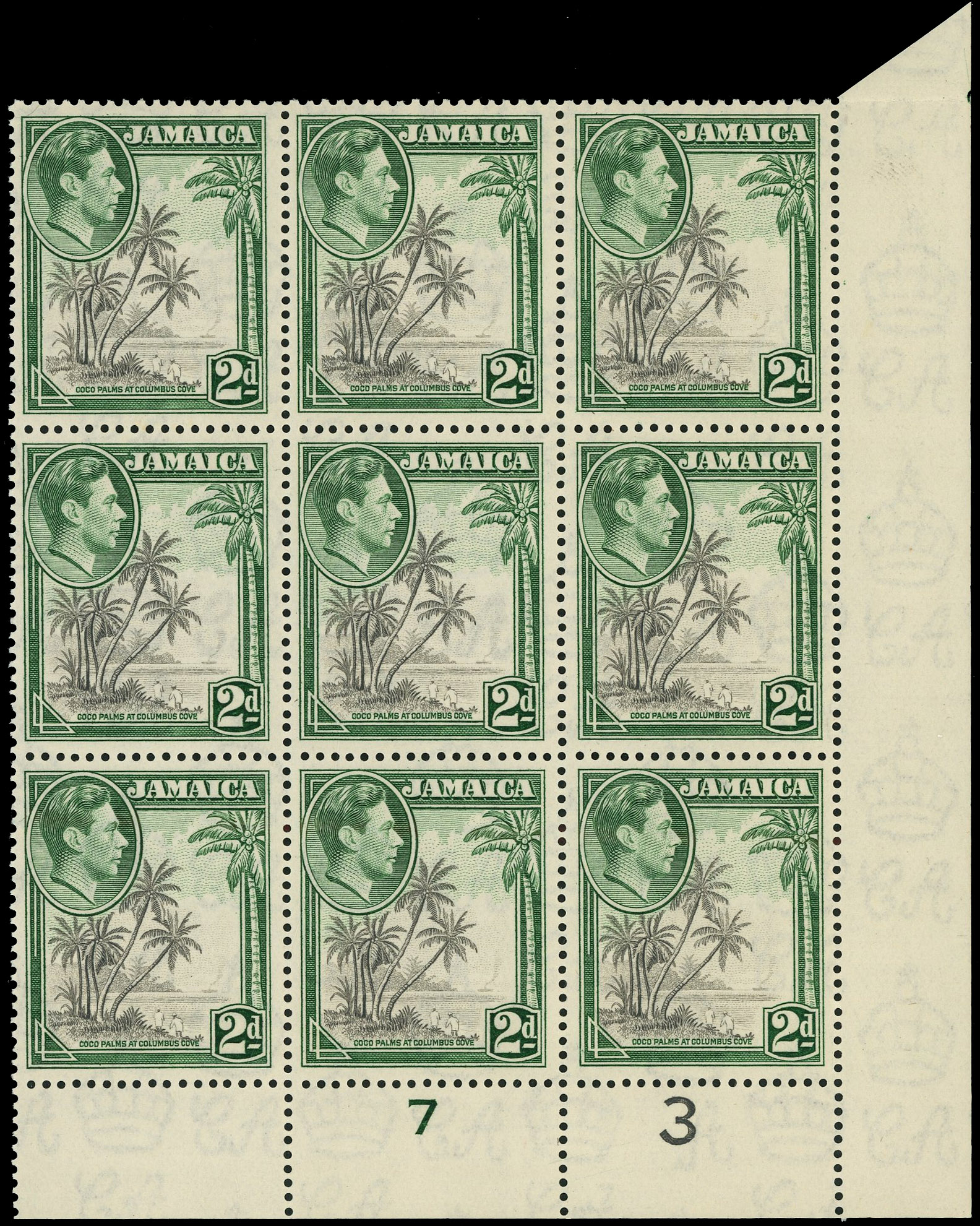 Jamaica SG 126 (a) block mint