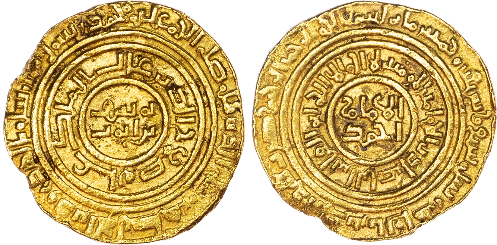 Ayyubid, al‑Nasir Yusuf I ‑ Saladin (AH 567‑589 / 1169‑1193 AD), gold Dinar, with Caliph al‑Nasir, AH 577 / 1181/2 AD