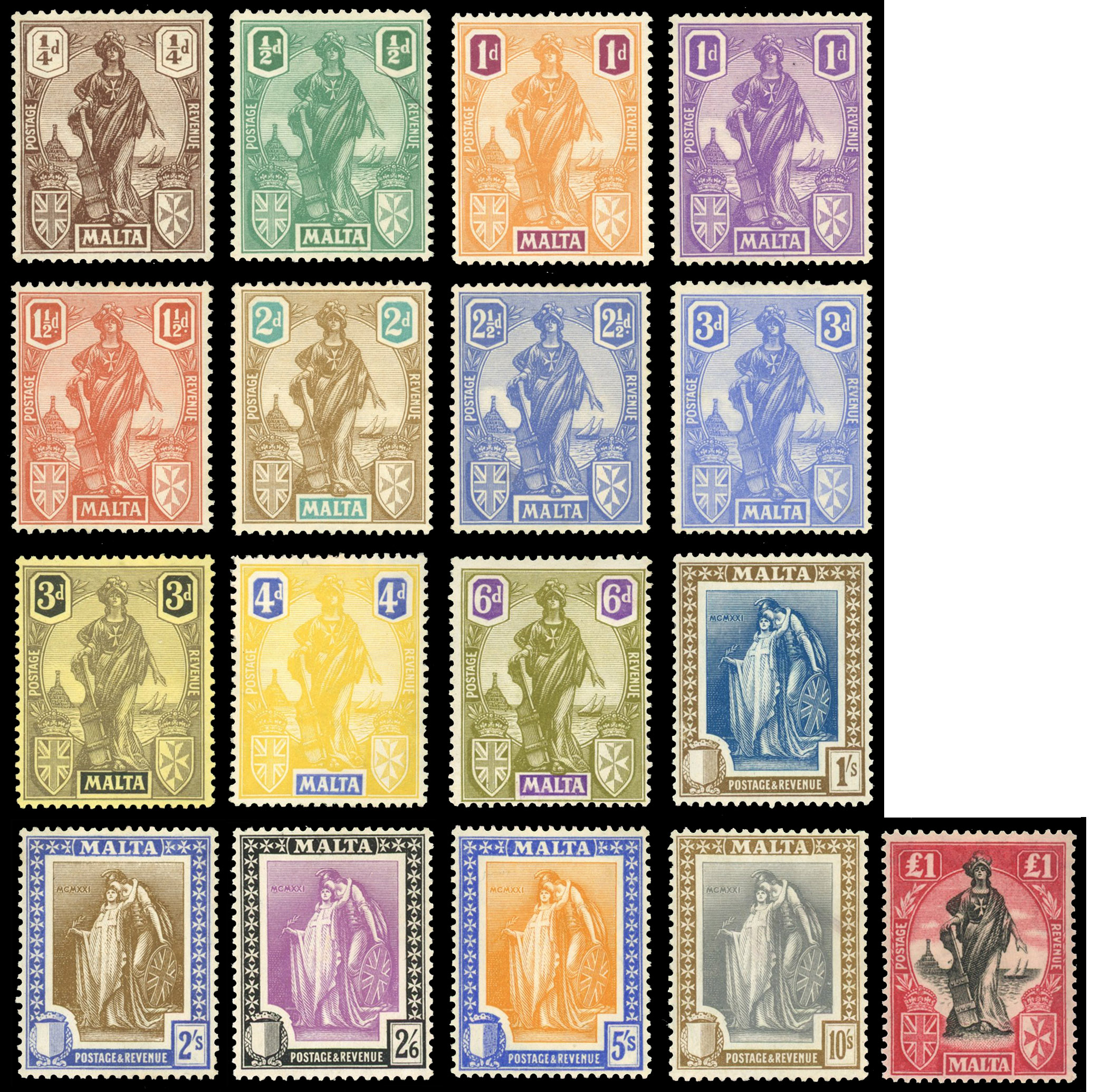 Malta SG 123-140 mint set