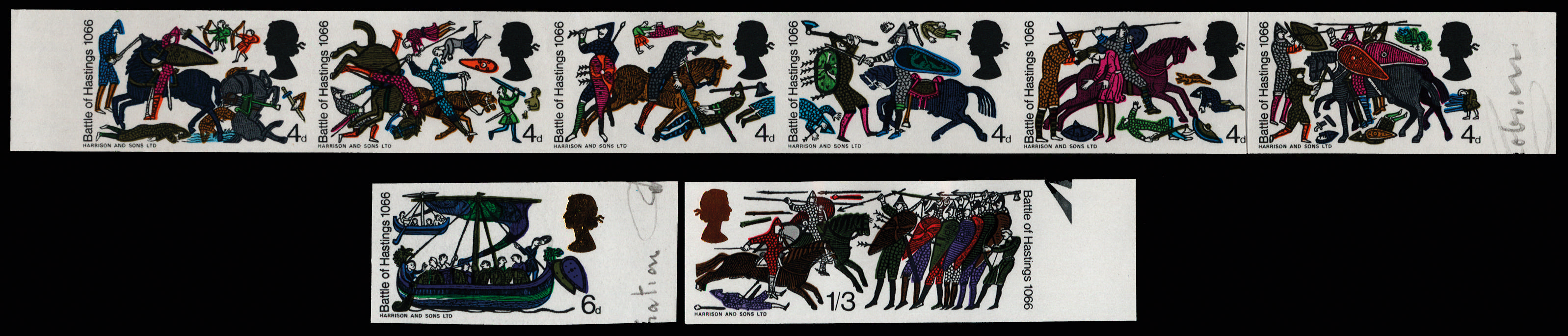 GB 1966 SG 705-12 imprimaturs